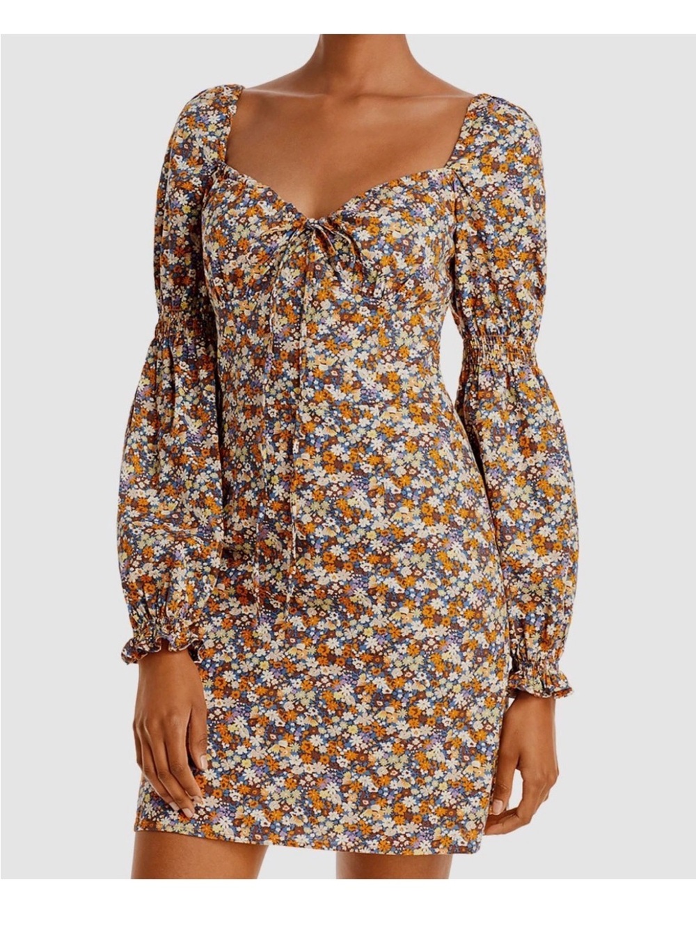 Bardot Clarissa Mini Floral Dress in a Fall Floral Print size S